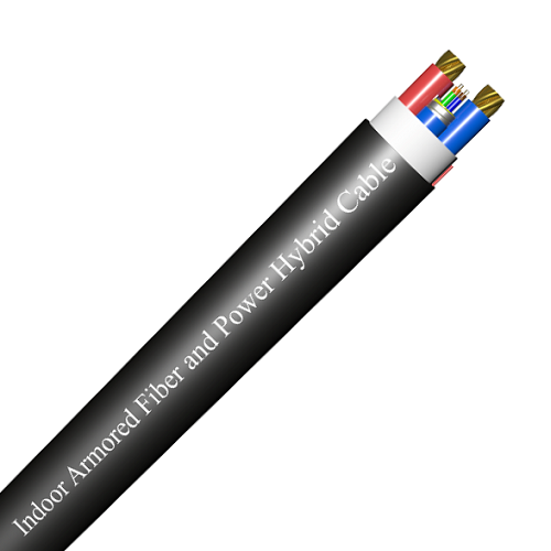 Indoor Armored Fiber and Power Hybrid Cable